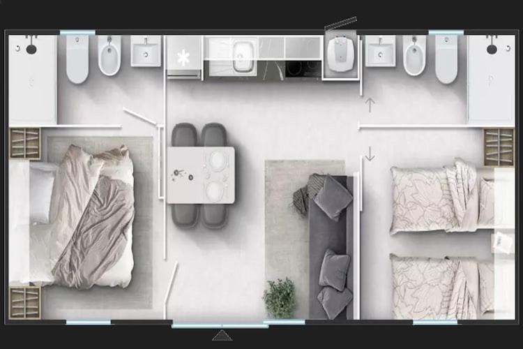 Mobile Home Mediteran Superior By The Pool In Caravan Park Strasko, โนวาลยา ภายนอก รูปภาพ